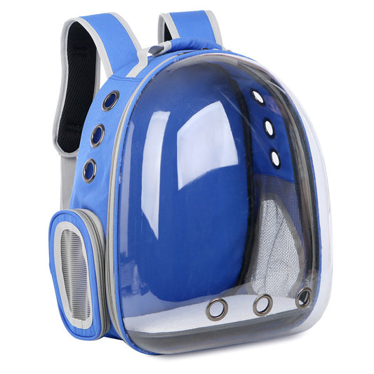 Solid color transparent pet bag cat bag out portable bag pet backpack pet space capsule wholesale cat supplies