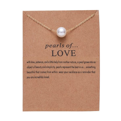 European and American cross-border explosion models paper card necklace series pearl animal alloy necklace women fashion clavicle chain wholesale