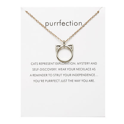 European and American cross-border explosion models paper card necklace series pearl animal alloy necklace women fashion clavicle chain wholesale