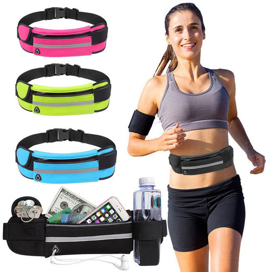 Sports pockets multifunctional running mobile phone bag men and women fitness outdoor kettle bag invisible personal reflective waist bag