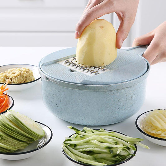 Mandoline Slicer Vegetable Slicer Potato Peeler Carrot Onion Grater with Strainer Vegetable Cutter 8 in 1 Kitchen Accessories