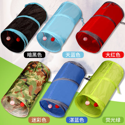 Pet supplies dog tunnel type toy cat channel rolling ground dragon pet tunnel dog household training with a piece of hair