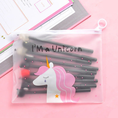 cute cartoon gel pen small fresh student stationery set combination pink signature pen