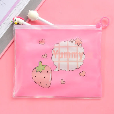 cute cartoon gel pen small fresh student stationery set combination pink signature pen