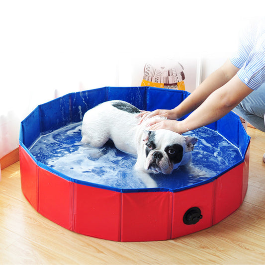 Amazon Explosion Pet Inflatable Bathtub PVC Composite Cloth Bathtub Pet Pool Collapsible Pool