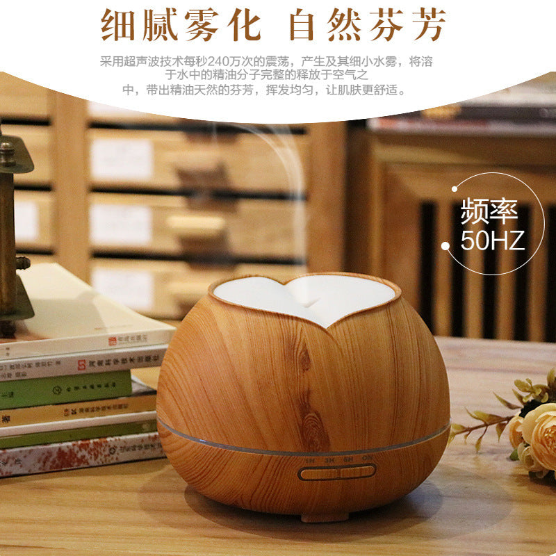 500ML Creative Wood Grain Aroma Diffuser Ultrasonic Smart Home Appliances Air Humidifier Factory Direct