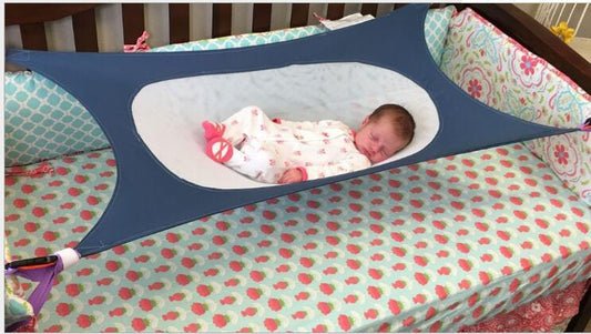 Pure color Infant Baby Hammock For Newborn Kid Sleeping Bed Safe Detachable Baby Cot Crib Elastic Hammock With Adjustable Net