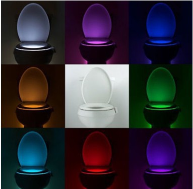 8 color new toilet induction lamp hanging human toilet induction toilet light Creative hot LED night light