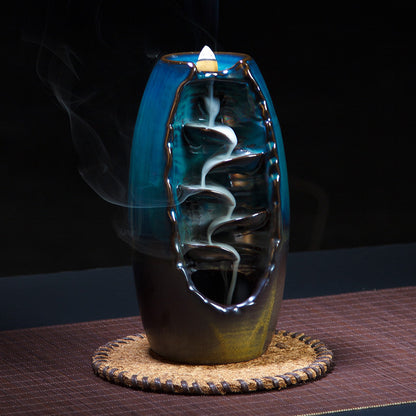 Backflow incense burner ceramic incense burner smoked sandalwood products furnace incense road big incense burner home crafts ornaments left and right source