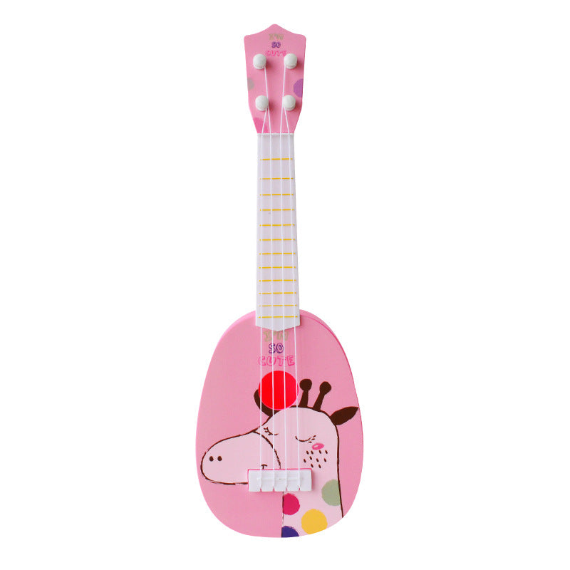 Children's trumpet simulation instrument ukulele mini four-string playable musical toy for early education for enlightenment