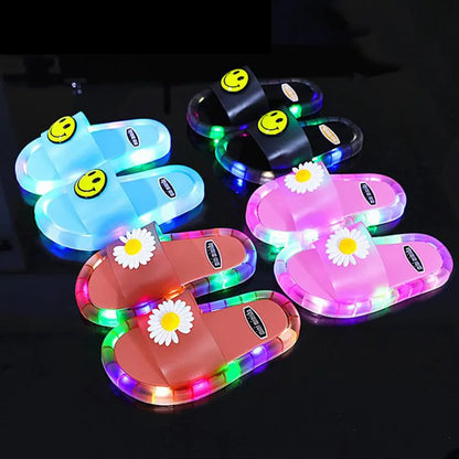 Kids Slippers Boys Girls Slippers Cute Cartoon Jelly Shoes Led Light Up Shoes Flower Girls Boys Sandals Boys Shoes Girls Shoes