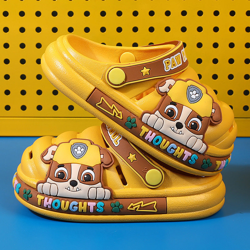 2023 New Wang Wang team summer children's cartoon hole shoes male and female baby home non-slip sandals and slippers sandals wholesale