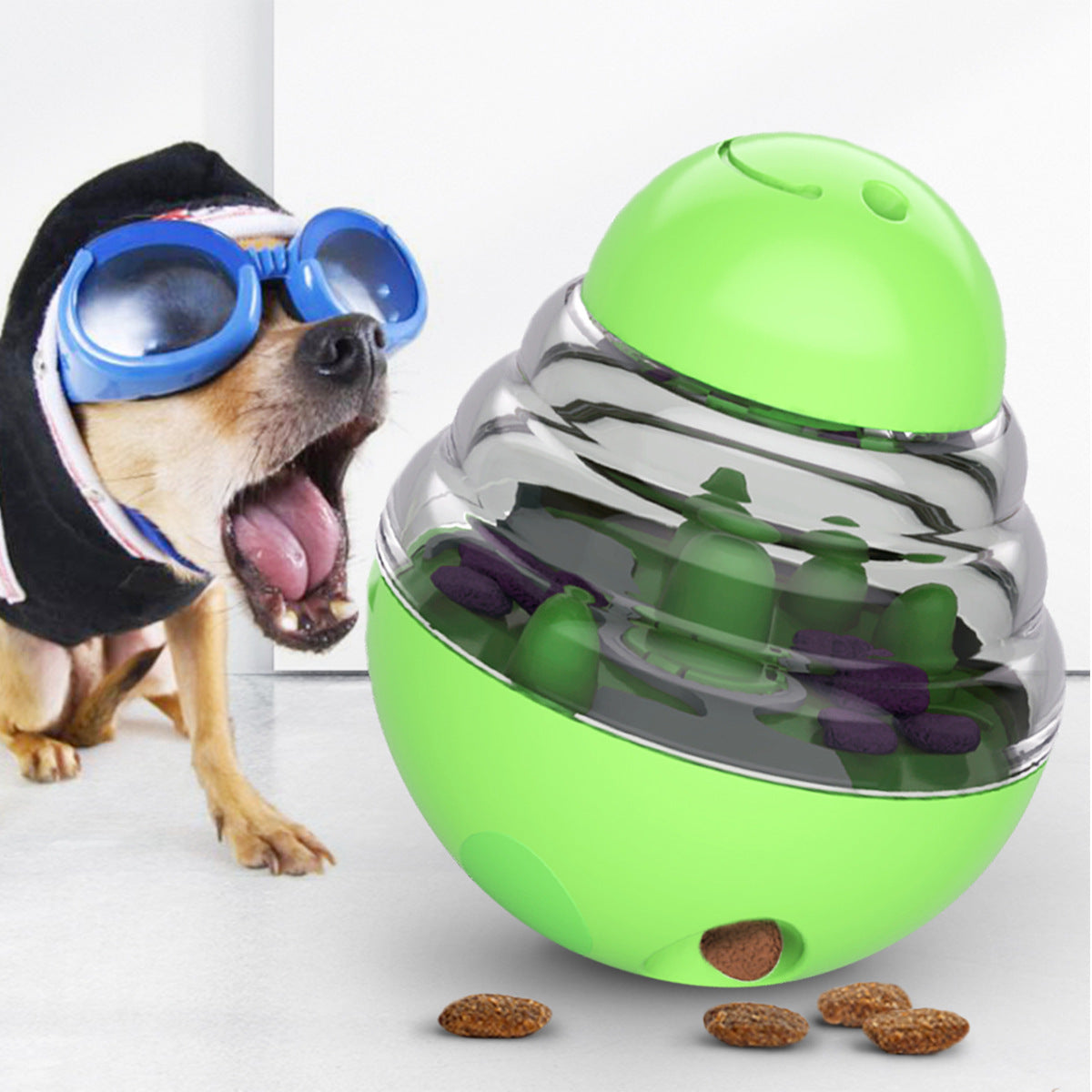 Pet supplies factory home wholesale company new food leaker tumbler ball balance car dog toy