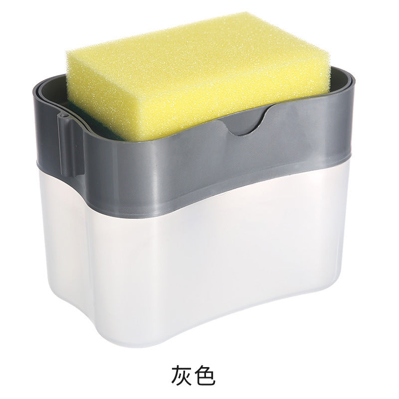 Dishwashing brush pan artifact press liquid box dishwashing brush scouring pad kitchen detergent automatic liquid cleaning brush