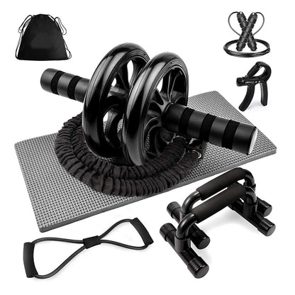 Abdominal wheel 7-piece set indoor sports equipment push-up bracket ab wheel sports fitness supplies home