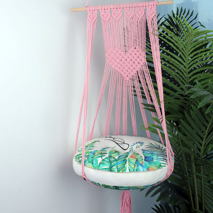 Household pet hanging basket swing Pure handmade cotton woven tapestry Net celebrity pet supplies woven cat litter C series