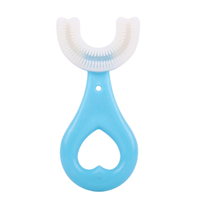 Infant U-shaped Silicone Toothbrush Mouth Type Baby Teeth Cleaning Toothbrush Children Lazy Teeth 2-6-12 Years Old