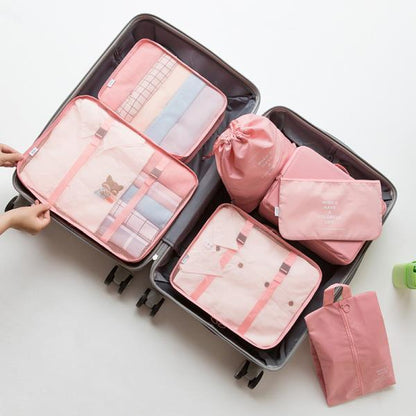 Travel Storage Bag Seven-Piece Travel Suitcase Clothes Classification Storage Bag Clothes Organizer Bag Manufacturer Wholesale