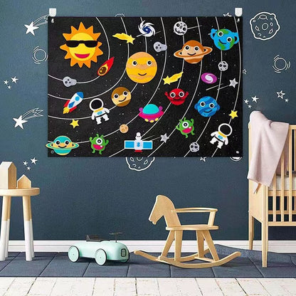 Supply felt learning board infants and young children practice early education wall stickers hanging educational toys farm story diy set