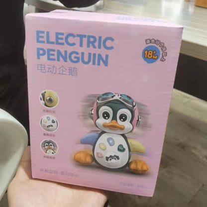 Electric swinging pet penguin duckling music lighting early education enlightenment guide 6-12 months baby crawling toy