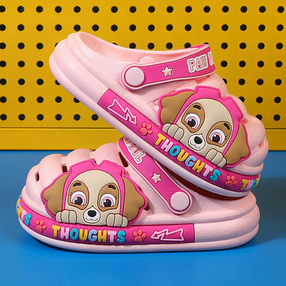 2023 New Wang Wang team summer children's cartoon hole shoes male and female baby home non-slip sandals and slippers sandals wholesale