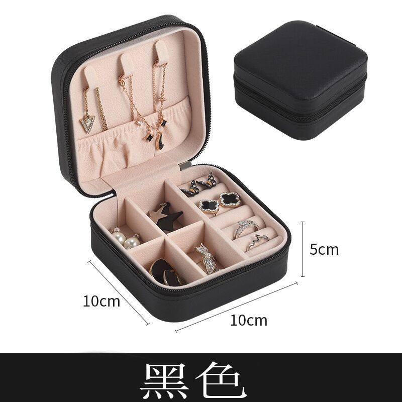 Korean version jewelry box home storage small box travel portable travel earrings necklace ring jewelry box wholesale