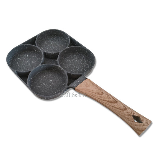 Net celebrity breakfast four-grid frying pan Maifan stone four-hole omelette pan flat-bottomed non-stick egg frying pan kitchen artifact