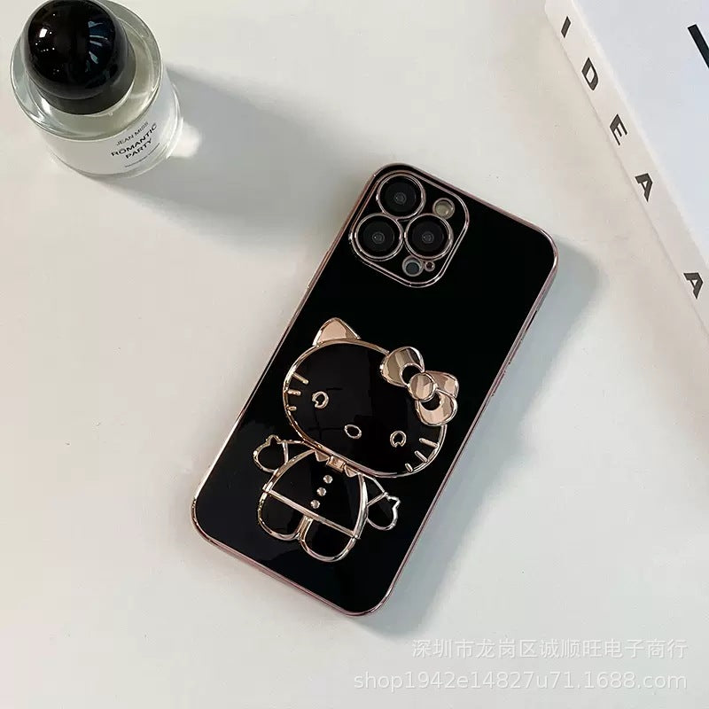 Suitable for iphone14 cat makeup mirror mobile phone case apple 13promax comes with lens film simple protective cover