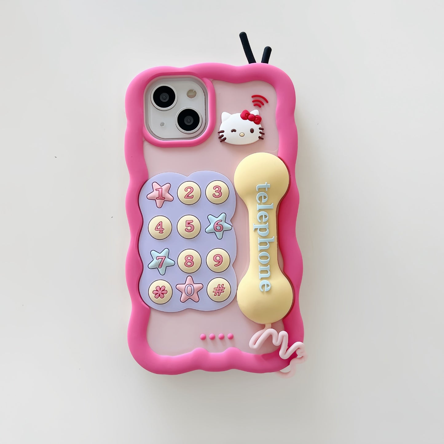 Cartoon cute phone call KT cat iPhone15 Apple 12 suitable for 13/14pro max mobile phone case anti-fall 11