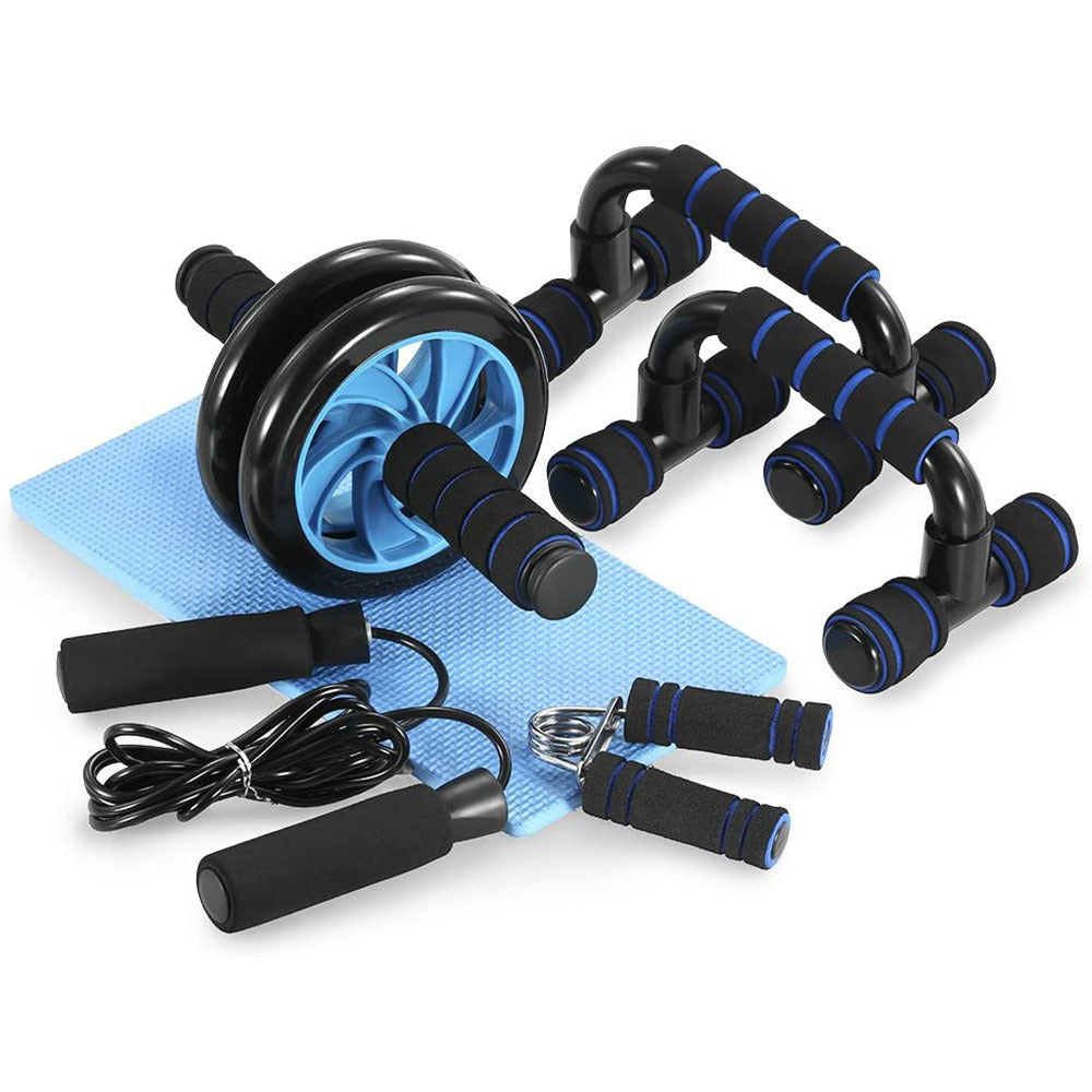 Abdominal wheel 7-piece set indoor sports equipment push-up bracket ab wheel sports fitness supplies home