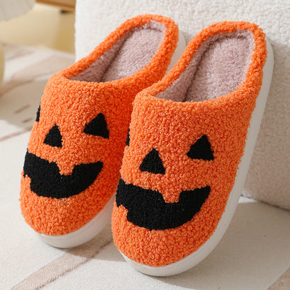 2023 New Autumn and Winter Cotton Slippers Home Comfortable Devil's Eye Men and Women Couples Thick Bottom Warm Indoor Slippers