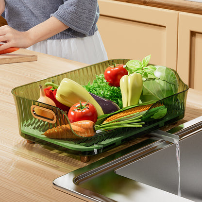 Kitchen dish storage box put bowl box drain bowl rack kitchen fruit and vegetable drain storage box