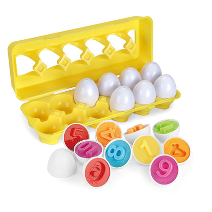 Early education educational toys identify color smart eggs simulation eggs 12 sets of fruit and vegetable shape twisted eggs