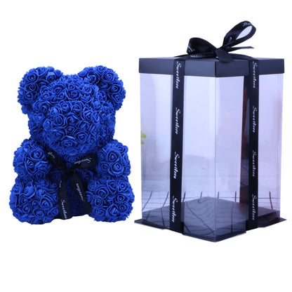 Valentine's Day Gift 40cm Rose Bear Wedding Dress Model Immortal Flower Bear Heart 25cm Flower Bear Wholesale