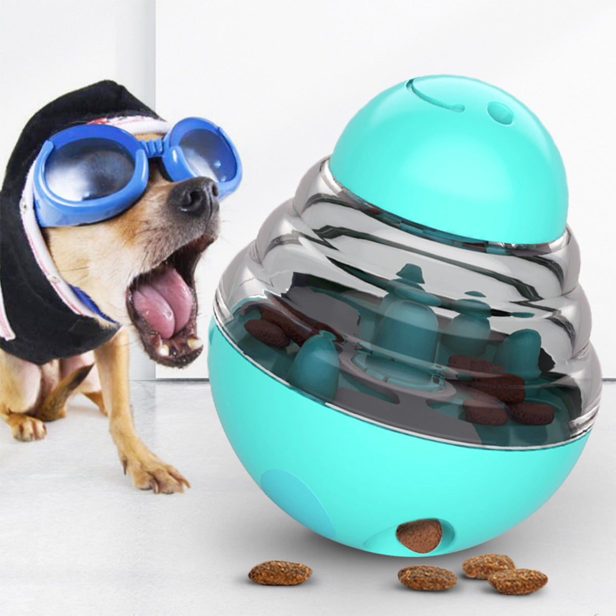 Pet supplies factory home wholesale company new food leaker tumbler ball balance car dog toy