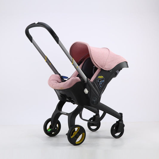 Baby 0-24 months four-in-one four-wheel aluminum alloy frame reversible stroller