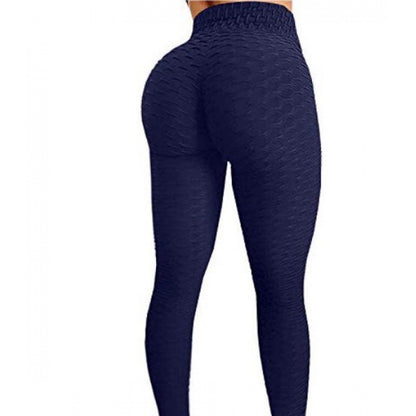 Sports quick-drying fitness casual pineapple lattice yoga pants hip-lifting bubble pants ladies jacquard multi-color trousers