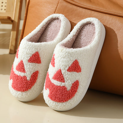 2023 New Autumn and Winter Cotton Slippers Home Comfortable Devil's Eye Men and Women Couples Thick Bottom Warm Indoor Slippers