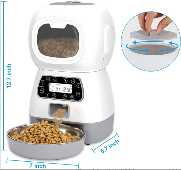 Amazon Explosion 3.5L Elf Pet Feeder Automatic Feeder Fixed-point Feeder Manual Feeding