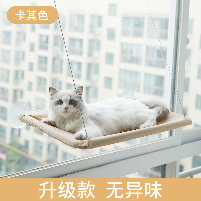 Four Seasons Pet Nest Supplies Suction Cup Cat Hammock Window Sill Hanging Cat Hammock Removable and Washable Cat Nest