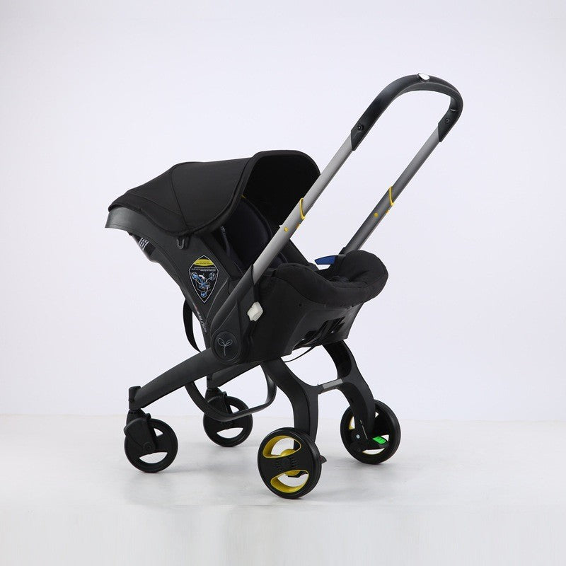 Baby 0-24 months four-in-one four-wheel aluminum alloy frame reversible stroller