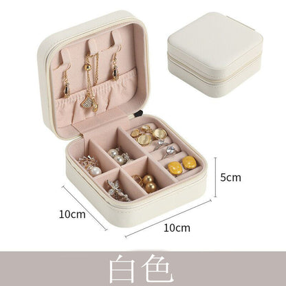 Korean version jewelry box home storage small box travel portable travel earrings necklace ring jewelry box wholesale