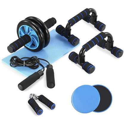 Abdominal wheel 7-piece set indoor sports equipment push-up bracket ab wheel sports fitness supplies home