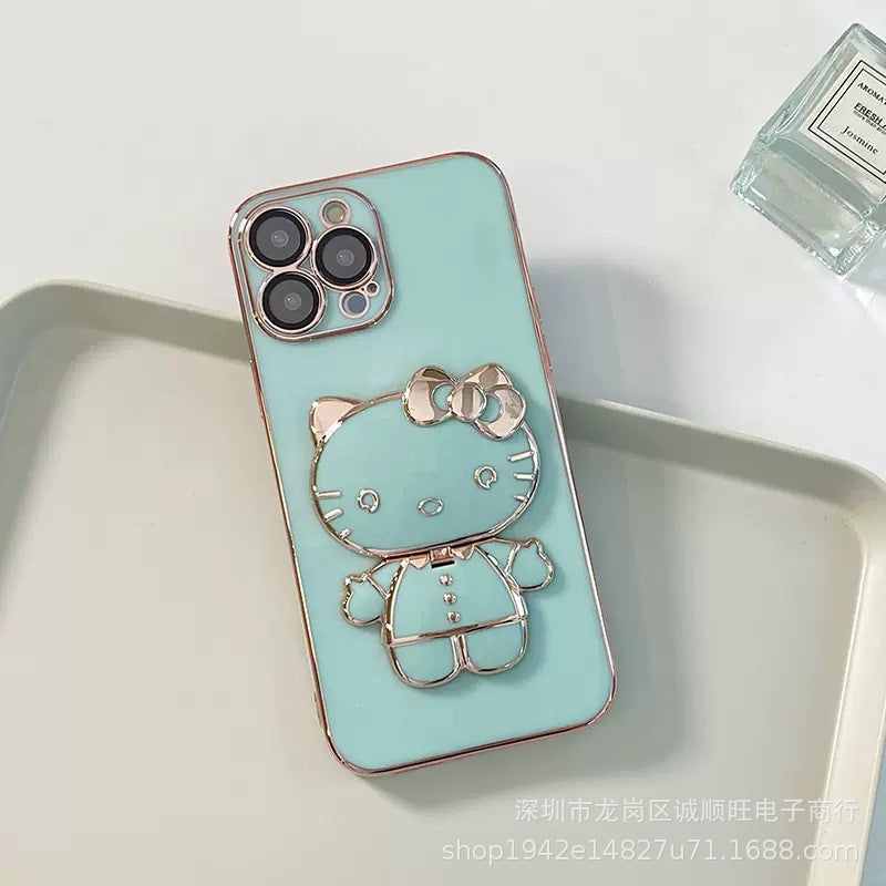 Suitable for iphone14 cat makeup mirror mobile phone case apple 13promax comes with lens film simple protective cover