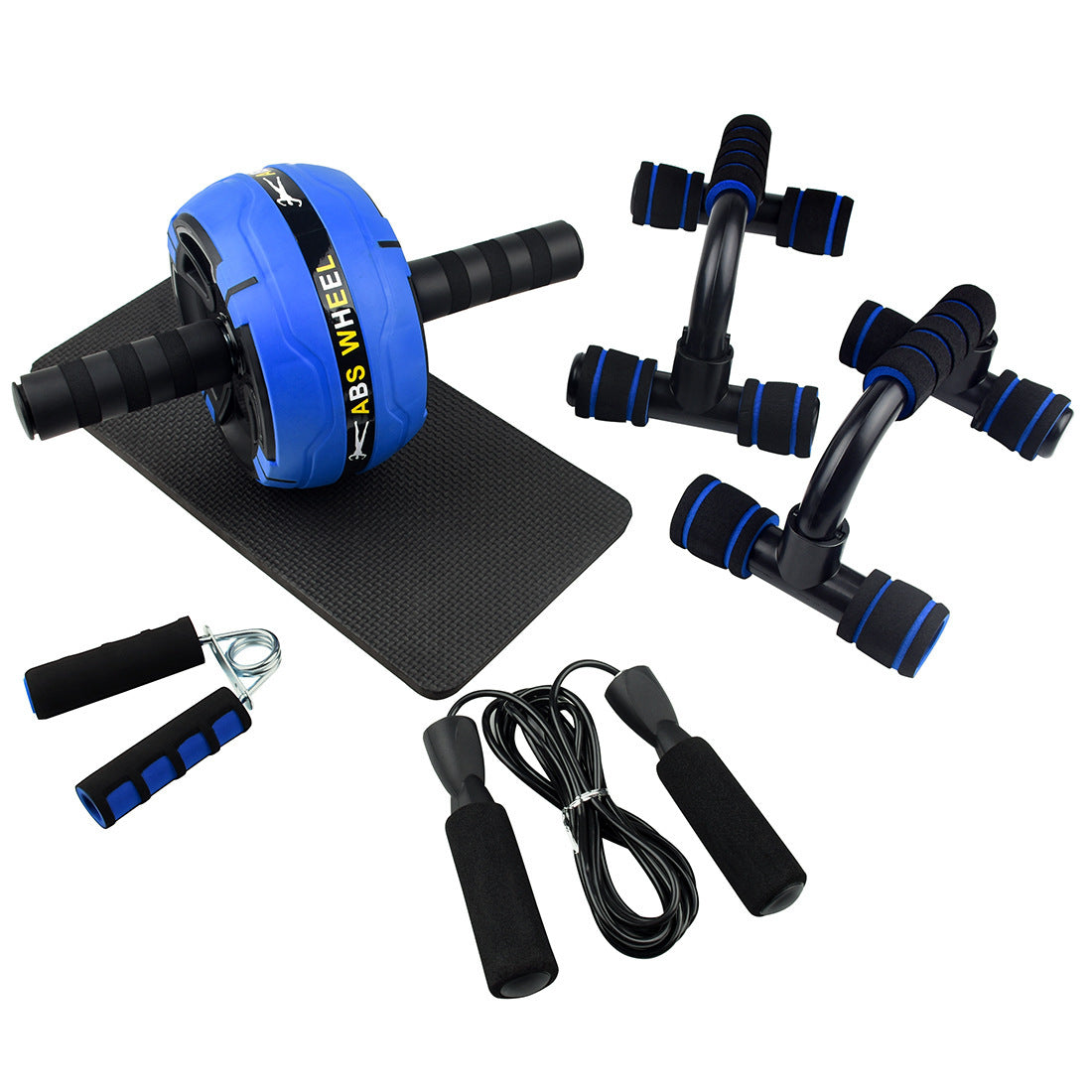 Abdominal wheel 7-piece set indoor sports equipment push-up bracket ab wheel sports fitness supplies home