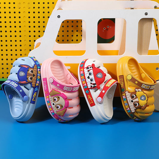 2023 New Wang Wang team summer children's cartoon hole shoes male and female baby home non-slip sandals and slippers sandals wholesale