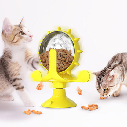 Wholesale Pet Supplies Manufacturers Amazon New Puppy Toys To Amuse Cats Slow Food Leakage Device Windmill Turntable