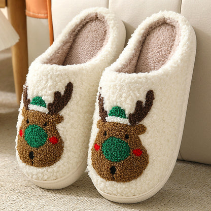 2023 New Autumn and Winter Cotton Slippers Home Comfortable Devil's Eye Men and Women Couples Thick Bottom Warm Indoor Slippers