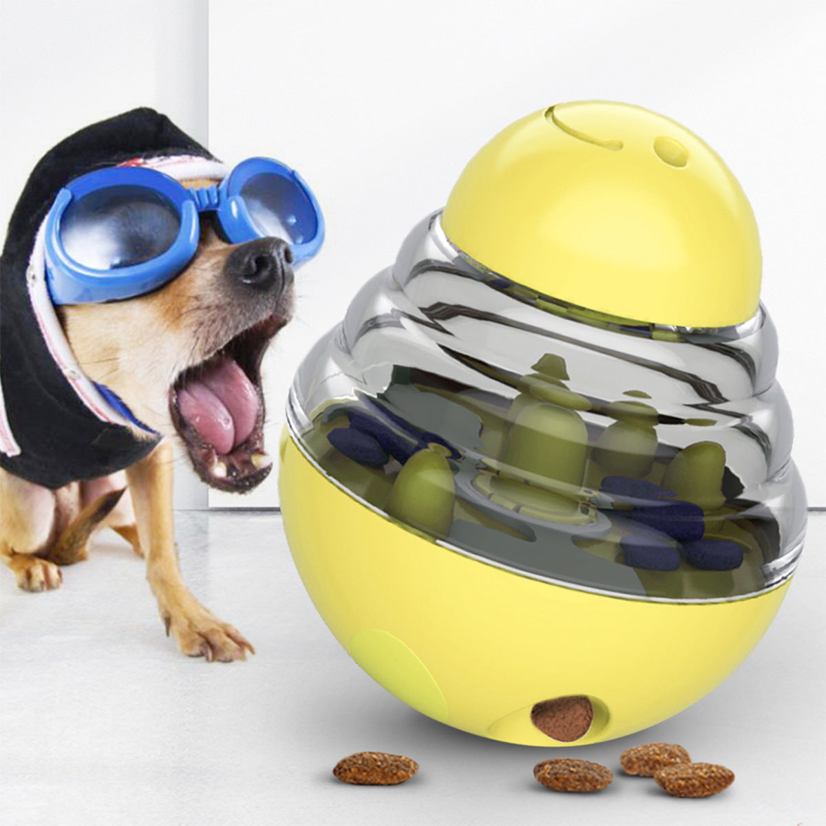 Pet supplies factory home wholesale company new food leaker tumbler ball balance car dog toy